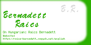 bernadett raics business card